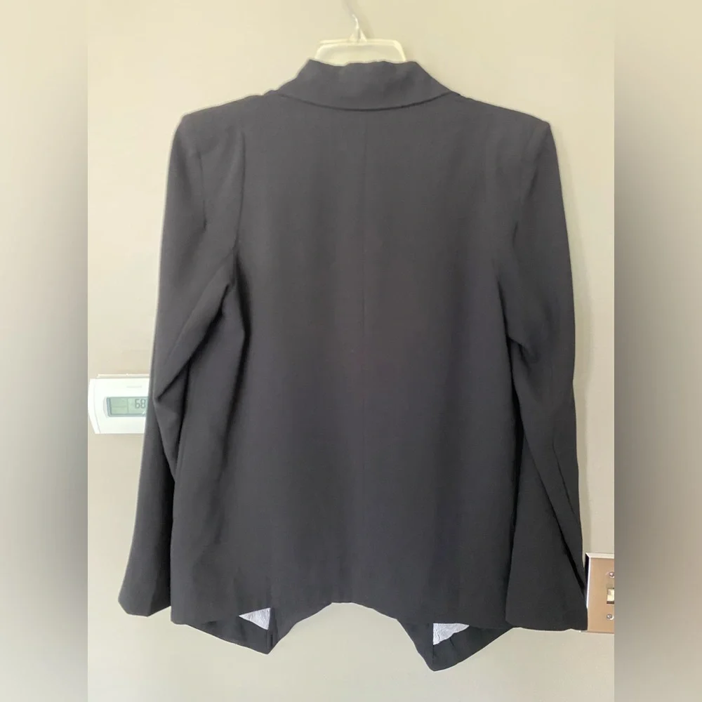 CARTONNIER x ANTHROPOLOGIE Open Front Tailored Black Blazer Size Small